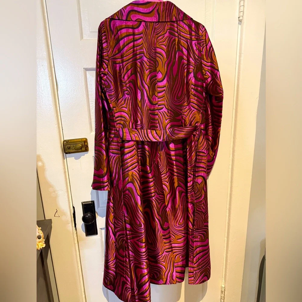 ANDREEVA Raspberry Marlyn Coat NWT ~ Size M - Picture 4 of 9
